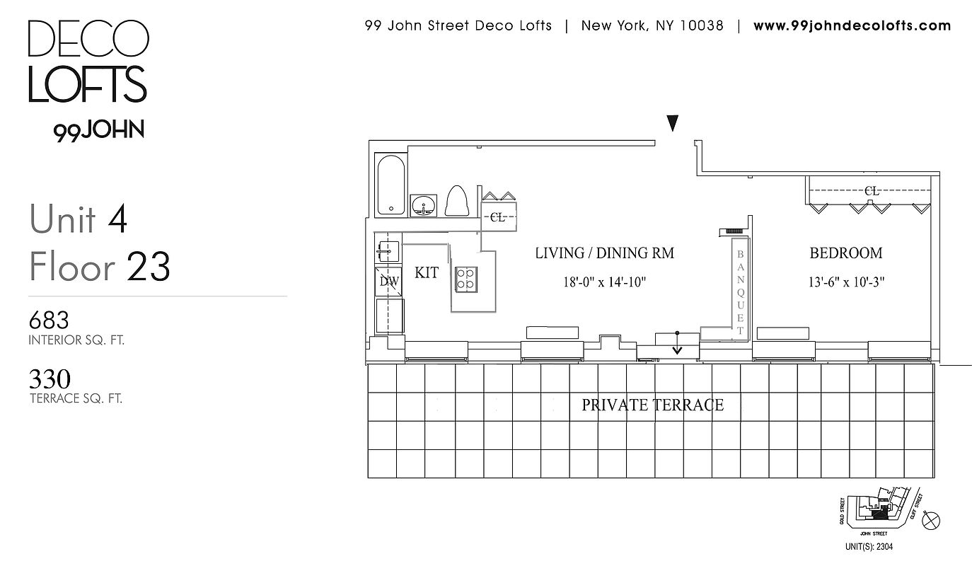 99 John Street 2304 Seaport District New York NY 10038