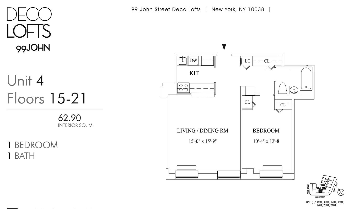 99 John Street 2104 Seaport District New York NY 10038