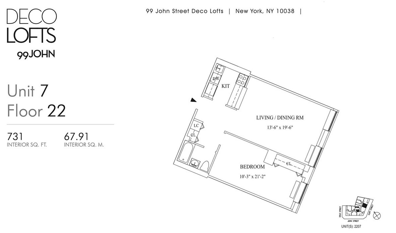 99 John Street 2207 Seaport District New York NY 10038